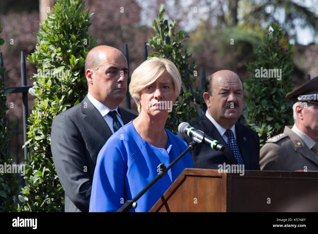 Roma, Italy. 08th Sep, 2017. Minister of Defense Roberta Pinotti during ...