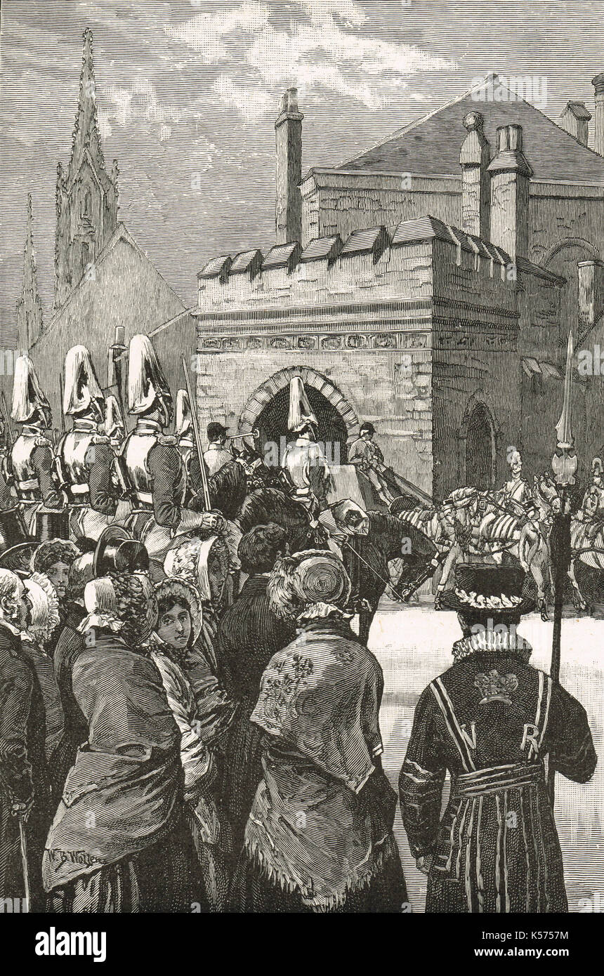 Queen Victoria, opening parliament, 1846 Stock Photo