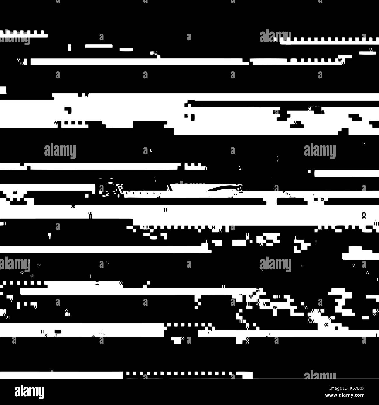 Glitch Background. Digital Pixel Noise Texture Stock Vector