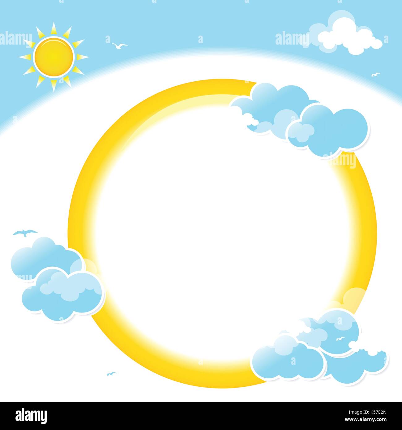 Blue Sky with sun Stock Vector Image & Art - Alamy