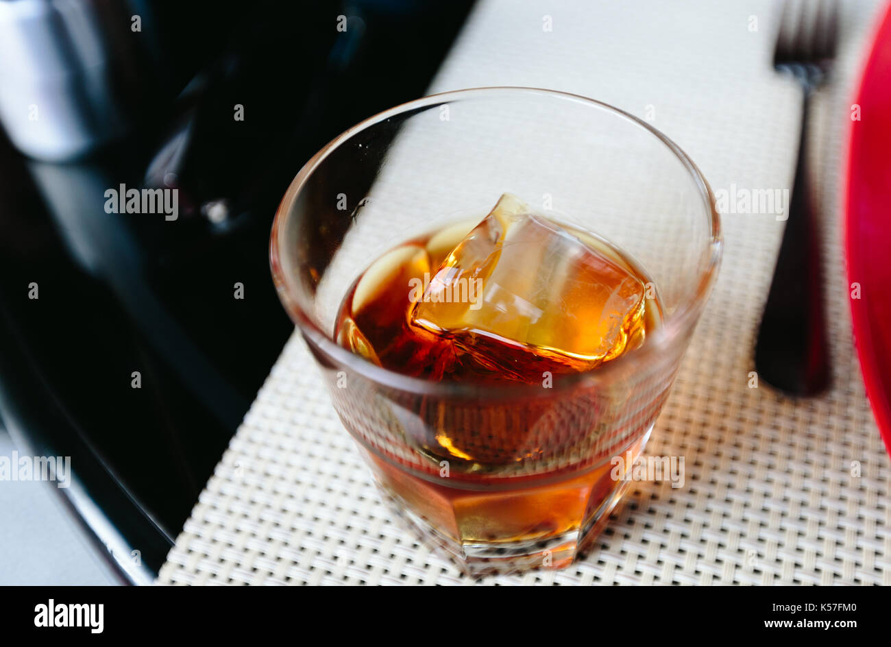 Whiskey with ice Stock Photo Alamy