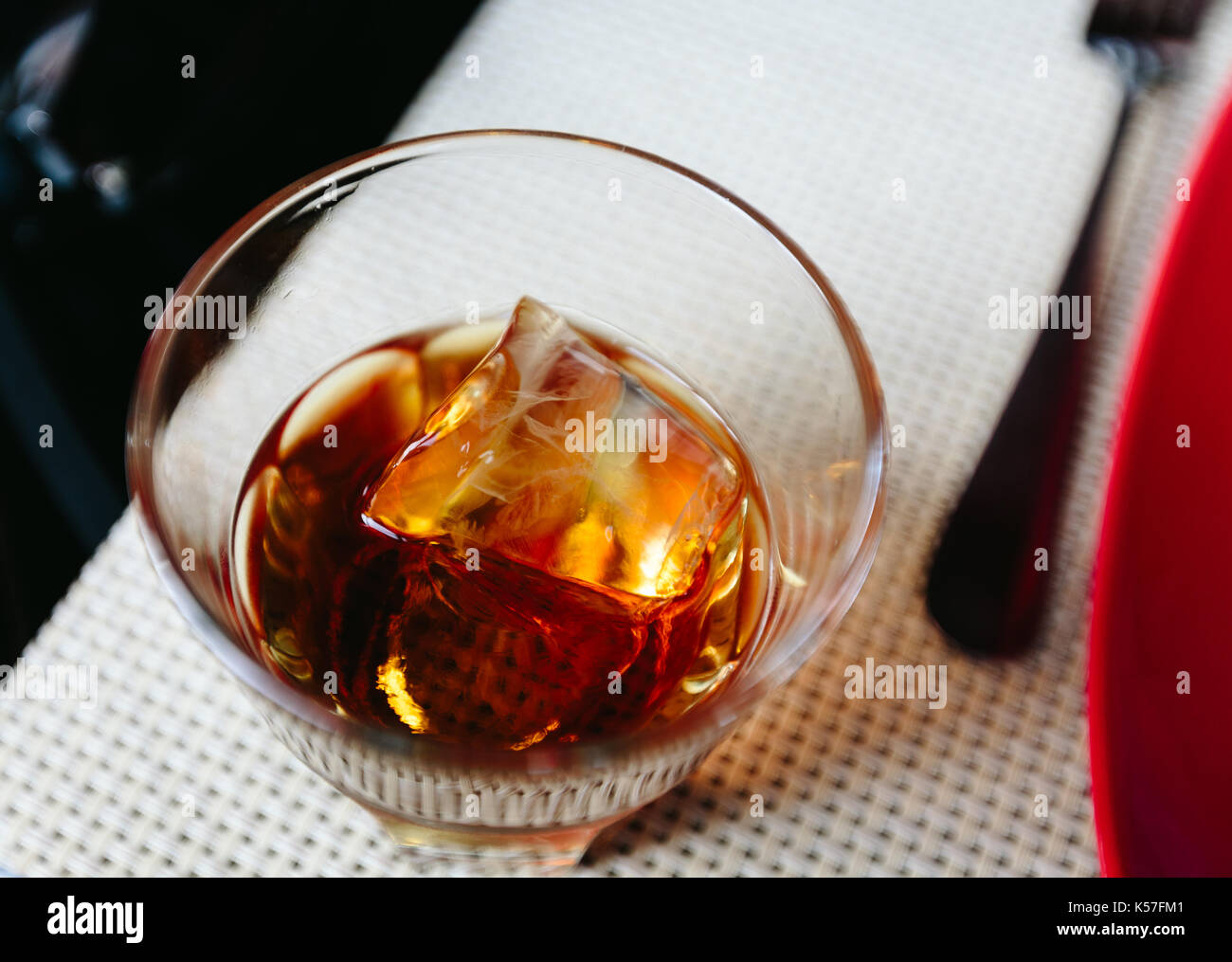 Whiskey with ice Stock Photo Alamy