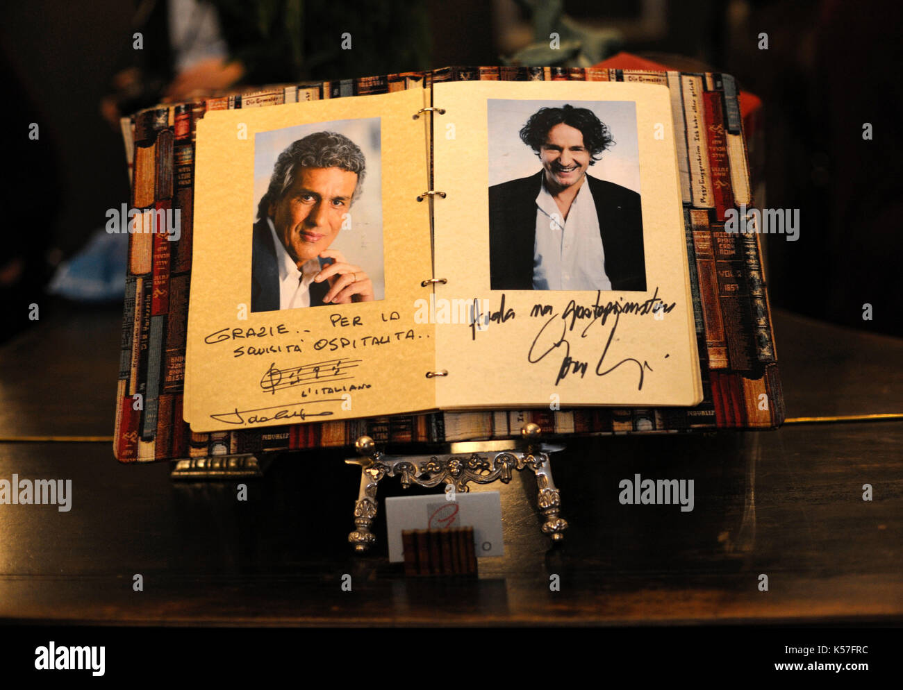 The Autograph Of Toto Cutugno An Italian Singer At The Hotel Stock Photo Alamy