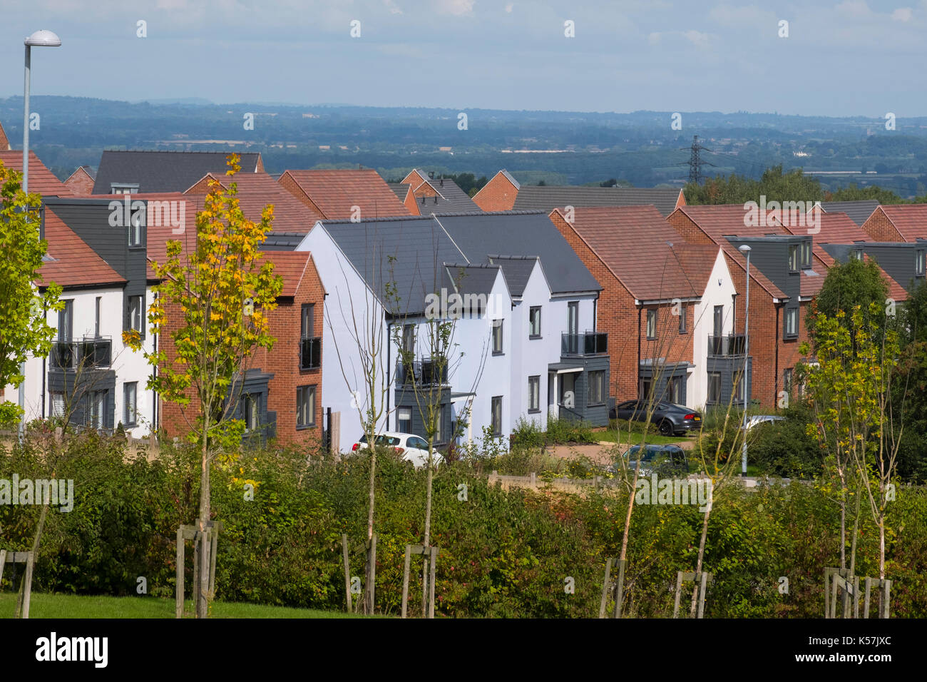 Housing development at Lawley Village, Telford, Shropshire, UK Stock ...