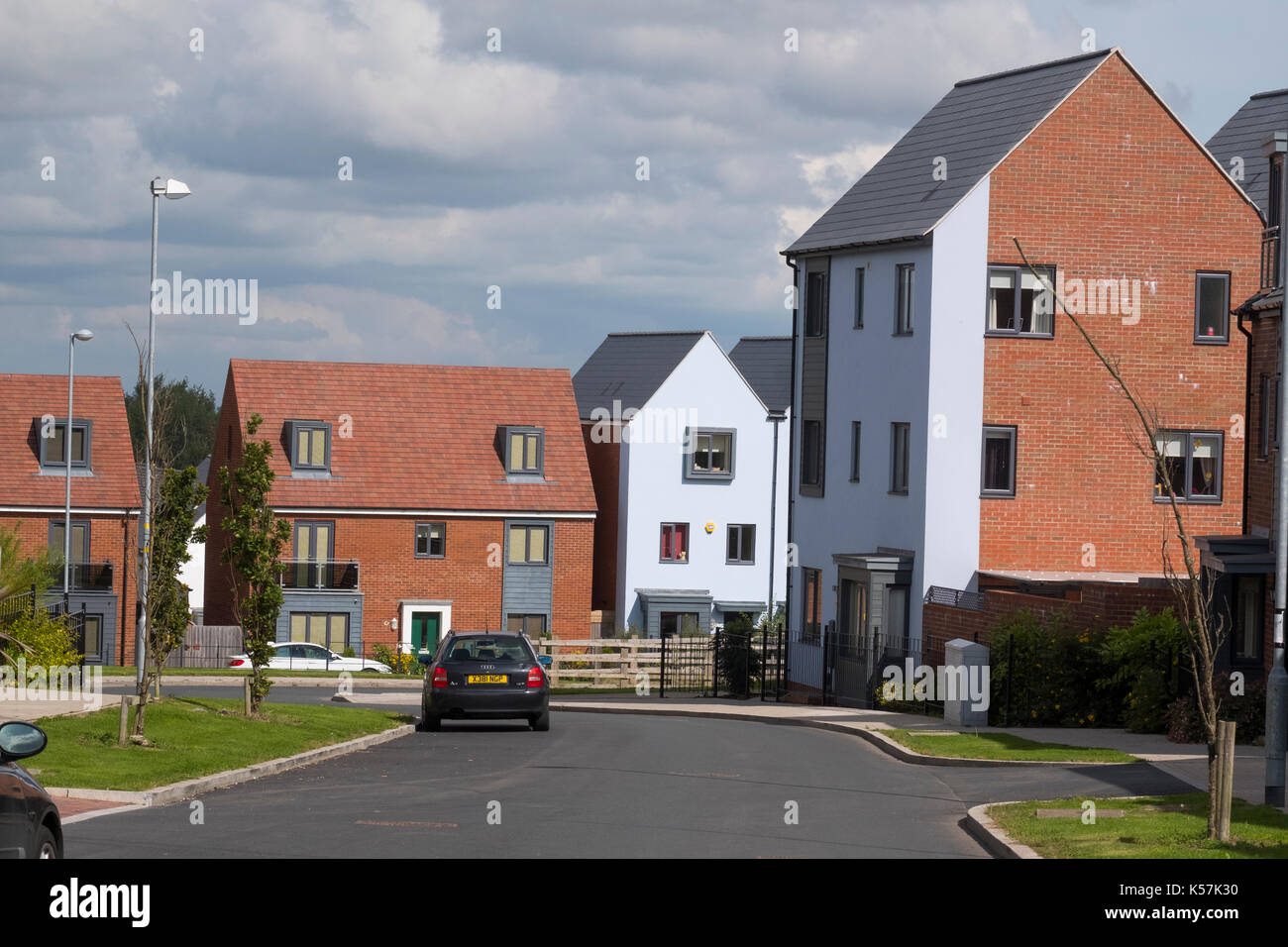 Housing development at Lawley Village, Telford, Shropshire, UK Stock