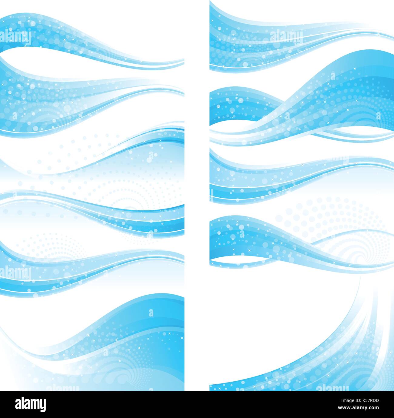 Blue Abstract Banner Set Stock Vector Image & Art Alamy