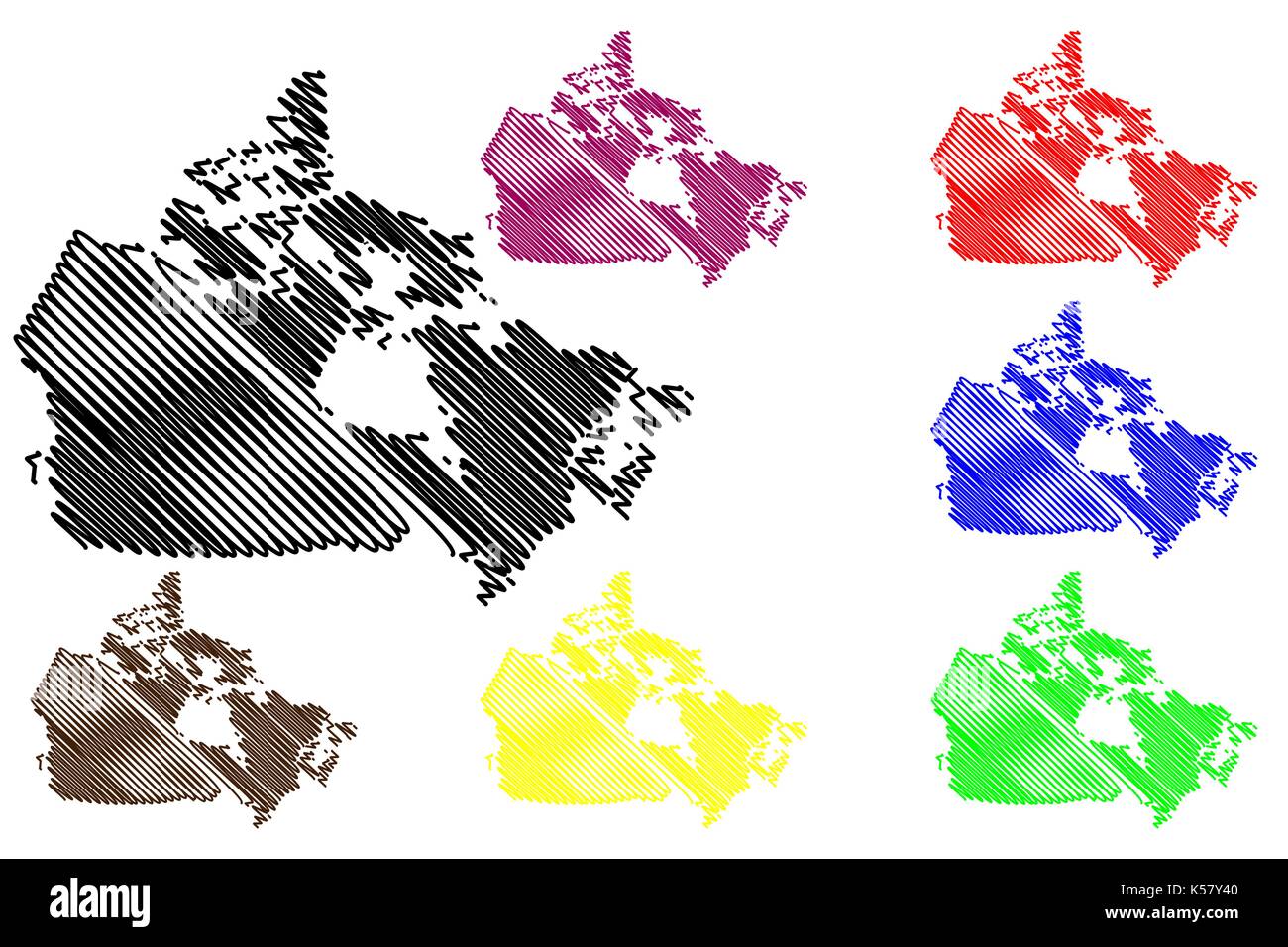 Canada map vector illustration, scribble sketch Canada Stock Vector ...