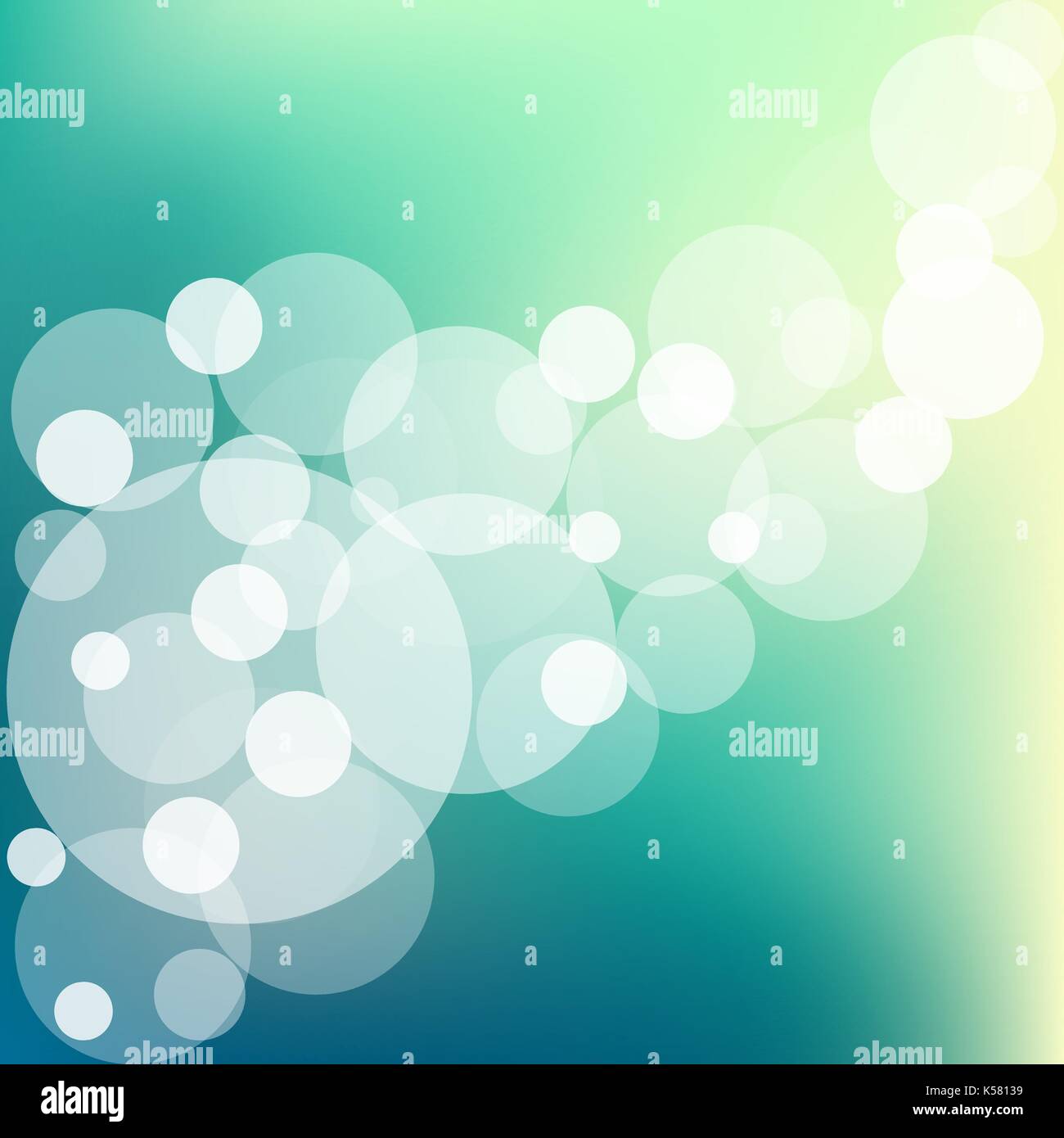Abstract blue hexagon bokeh background. Vector illustration Stock Vector