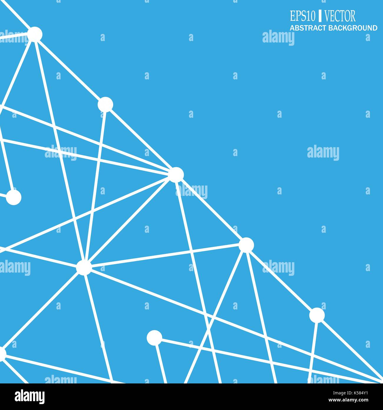 DNA and neurons vector. Molecular structure. Connected lines with dots. Genetic and chemical compounds. Chemistry, medicine, science and technology co Stock Vector
