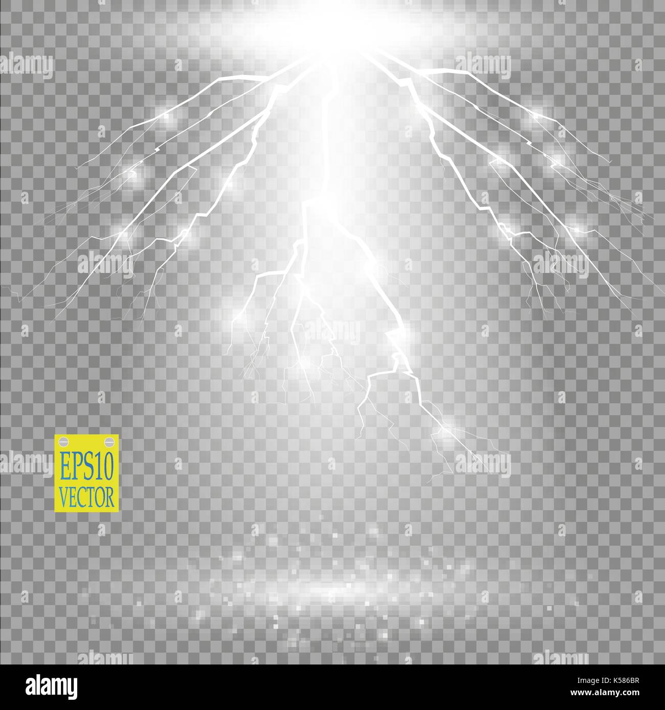 Vector gold transparent energy spotlight scene with lightning background.  Abstract light effect power modern design. Vector Stock Vector Image & Art  - Alamy