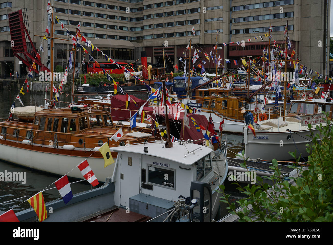 London, England, UK. 8th September 2017. The 9th year of Classic Boat Festival at St. Katharine Docks, London, UK. Stock Photo
