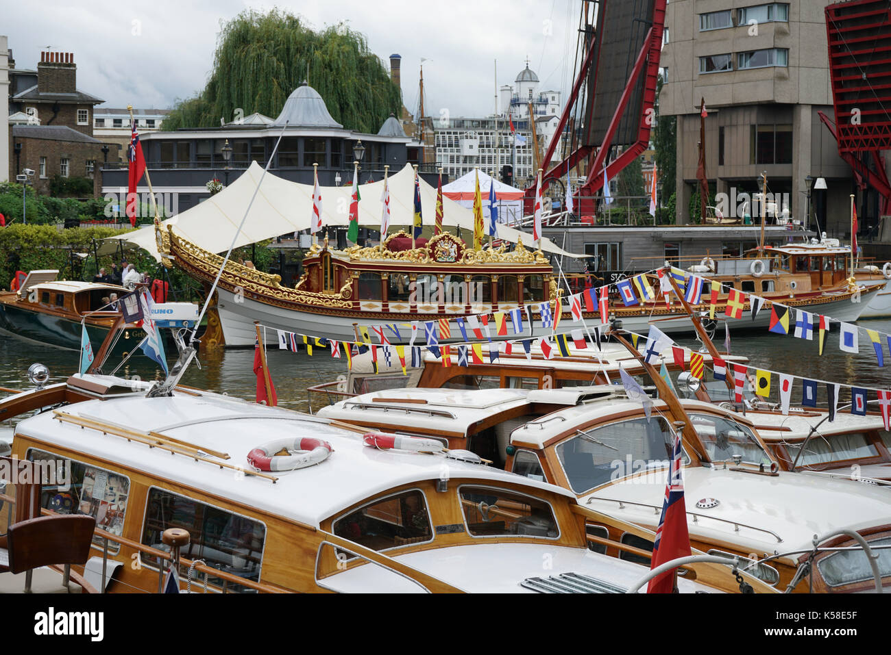 London, England, UK. 8th September 2017. The 9th year of Classic Boat Festival at St. Katharine Docks, London, UK. Stock Photo