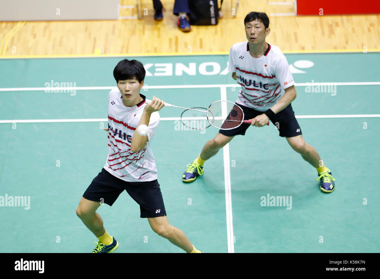 Tokyo, Japan. 8th Sep, 2017. Taiyo Imai & Tetsuo Ura(JPN) Badminton ...