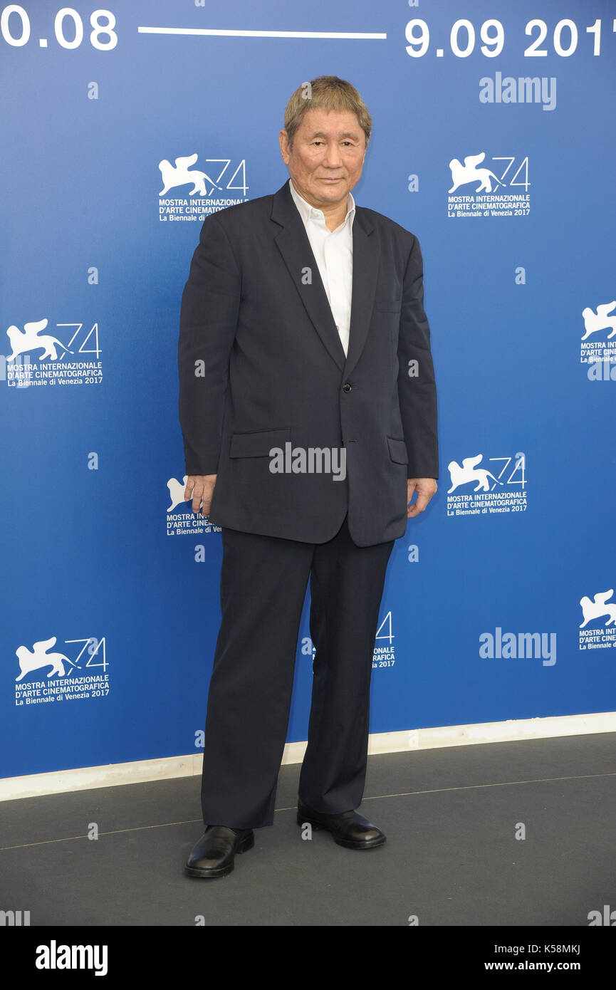 Venice, Italy. 09th Sep, 2017. 74th Venice Film Festival, Photocall film 'Outrage Coda' Pictured: Takeshi Kitano Credit: Independent Photo Agency Srl/Alamy Live News Stock Photo