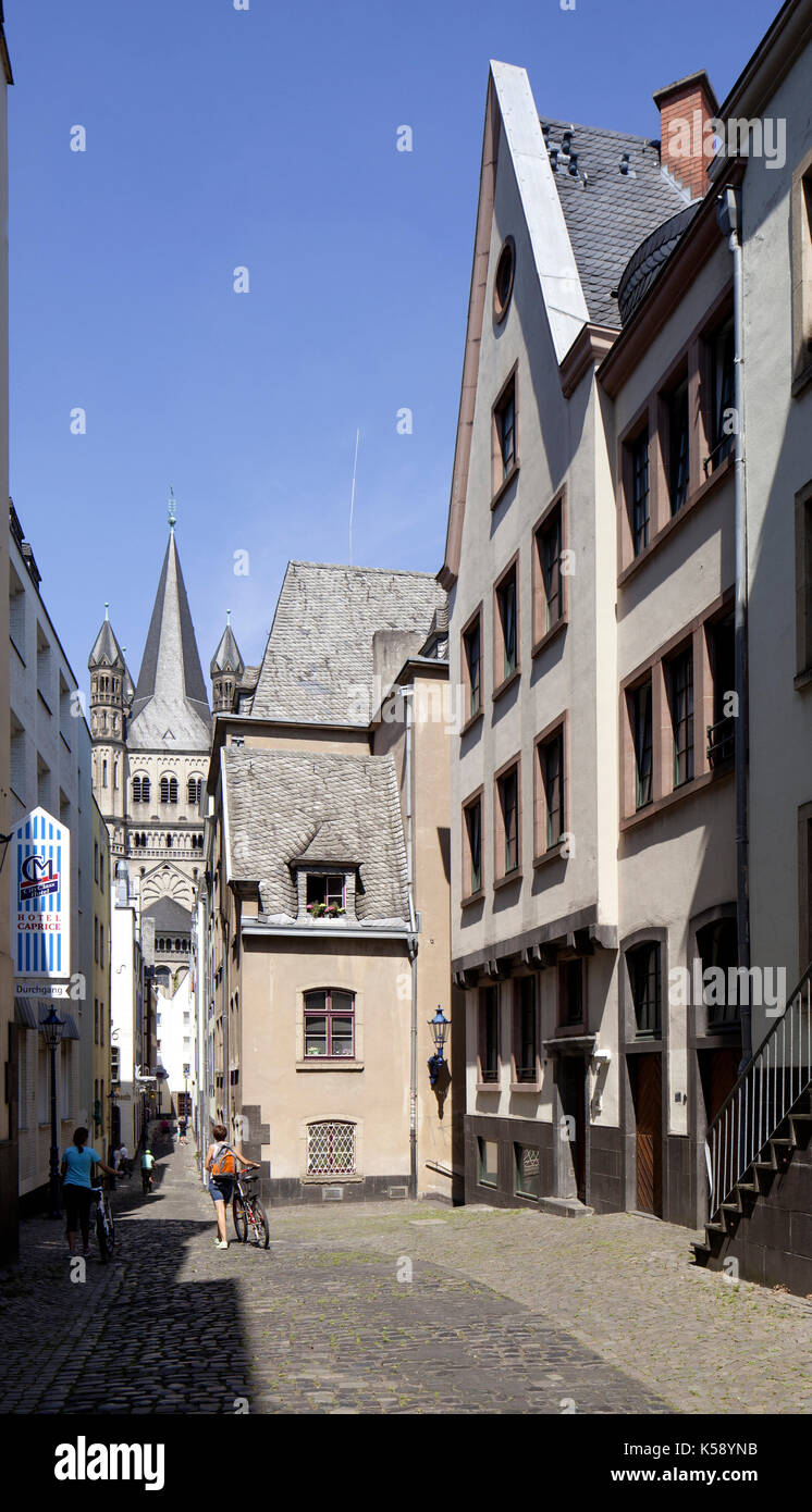 Historisches Häuser in der Altstadt , Köln, NordrheinWestfalen