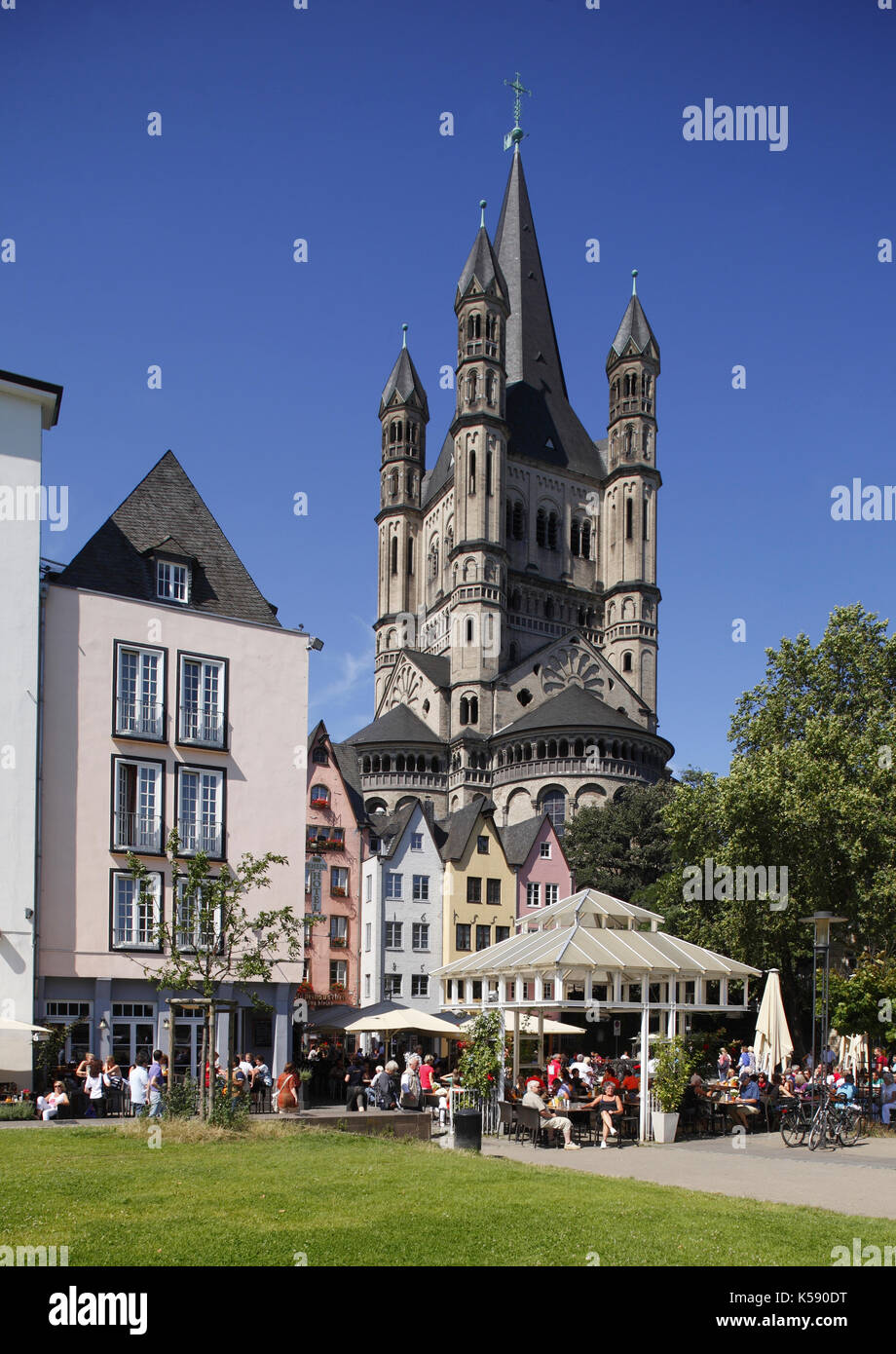 Häuser am  Fischmarkt, Köln, Nordrhein-Westfalen, Deutschland  I Houses in old Town, Cologne, North Rhine-Westphalia, Germany Stock Photo