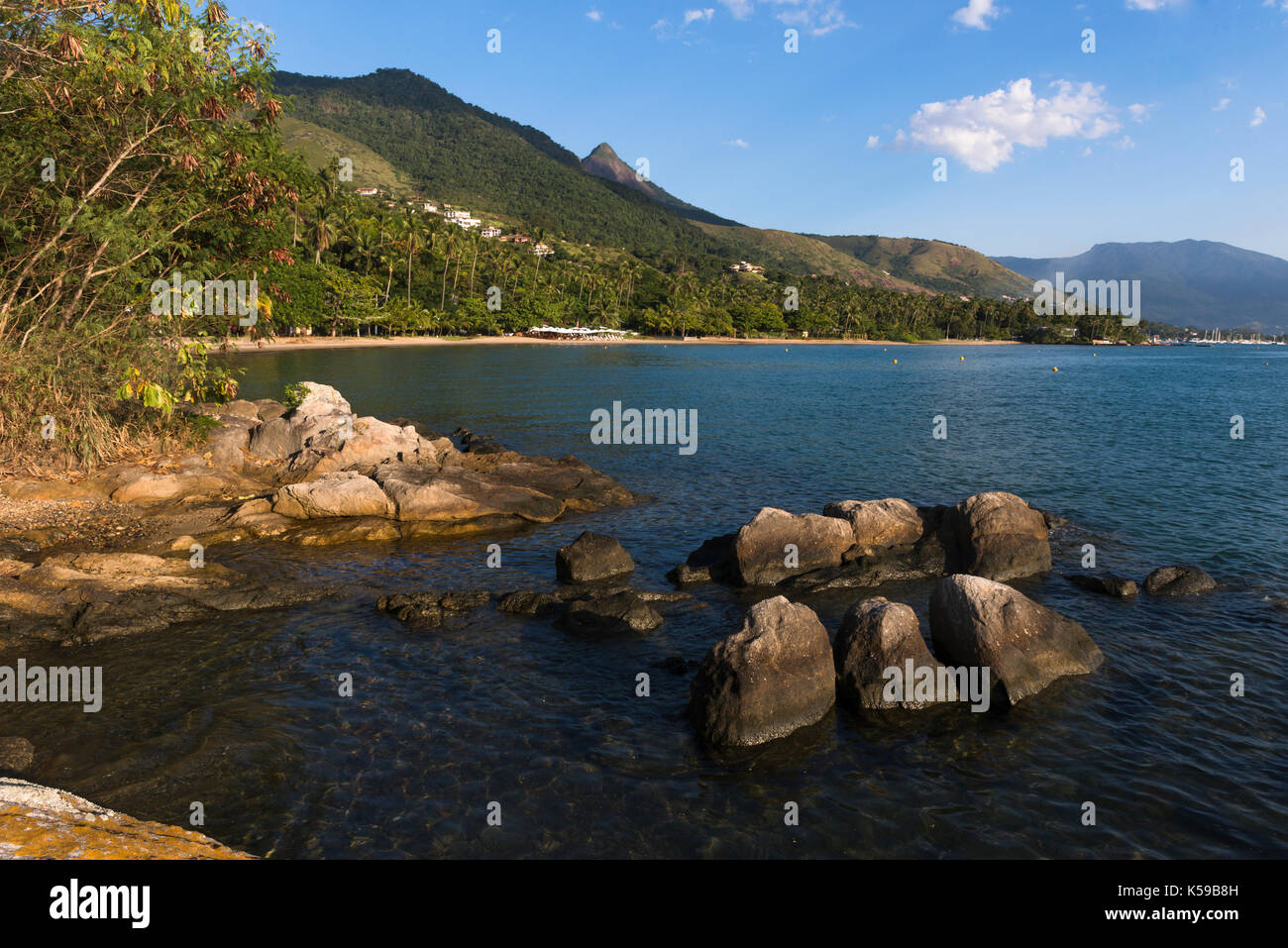 Barreiros Beach in Ilhabela, SP, Brazil Stock Photo