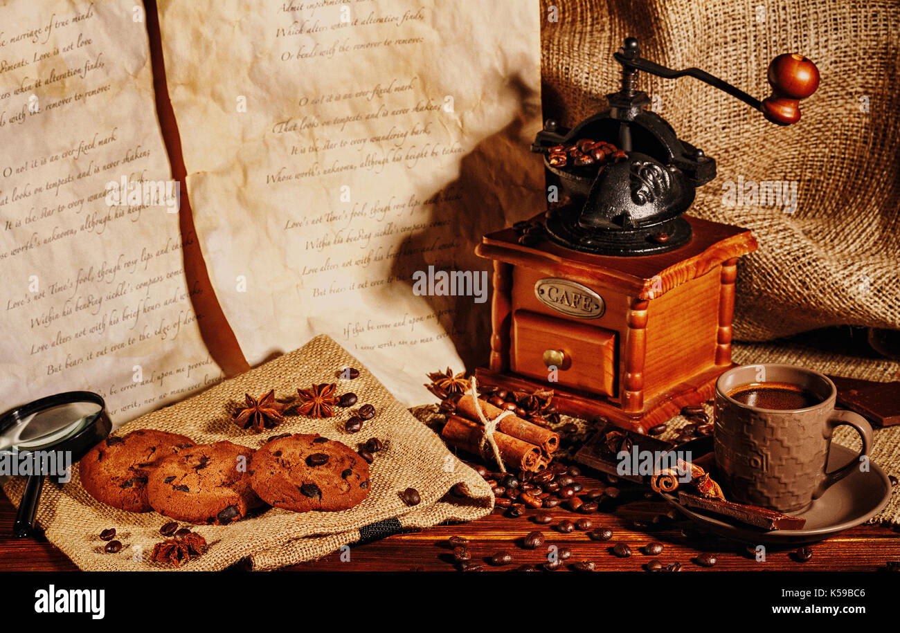 Coffee and poetry Stock Photo - Alamy