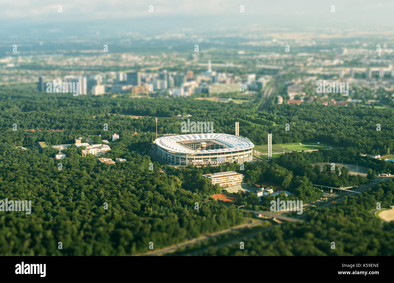 Aerial view of Waldstadion sports stadium in Frankfurt am Main, Germany  Stock Photo - Alamy