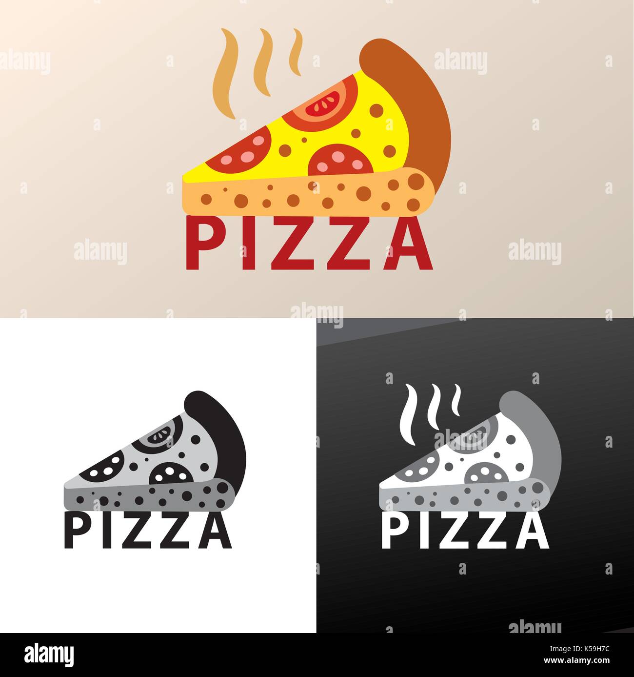 illustration of graphic logo for pizzeria cafe restaurant Stock Vector ...