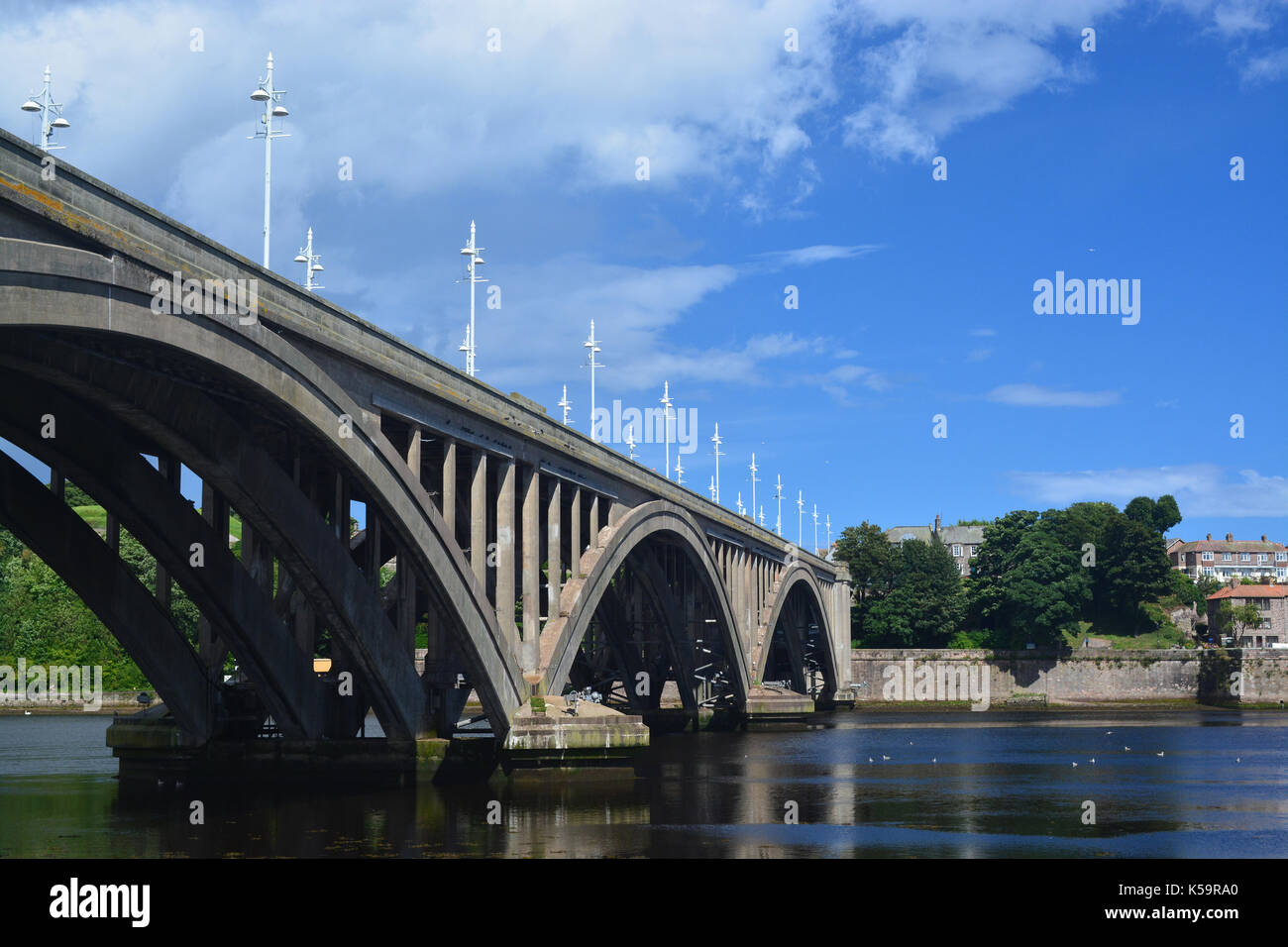 Royal Tweed Bridge at Berwick upon Tweed Stock Photo