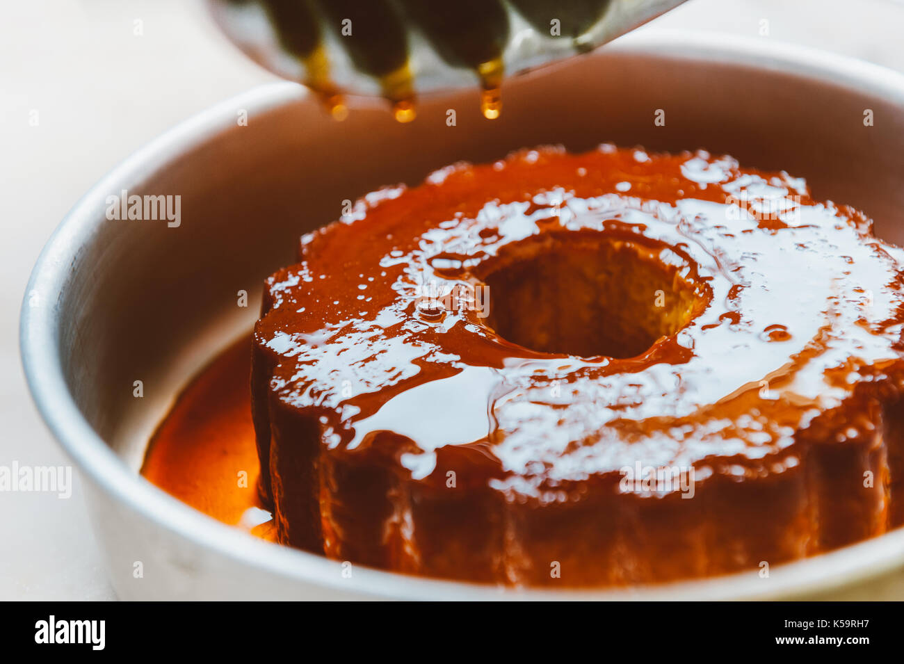 Pudim Flan Stock Photo