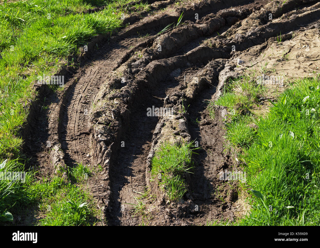 Wheel Track Rural Road Broken rural road with deep tire tracks Stock Photo - Alamy