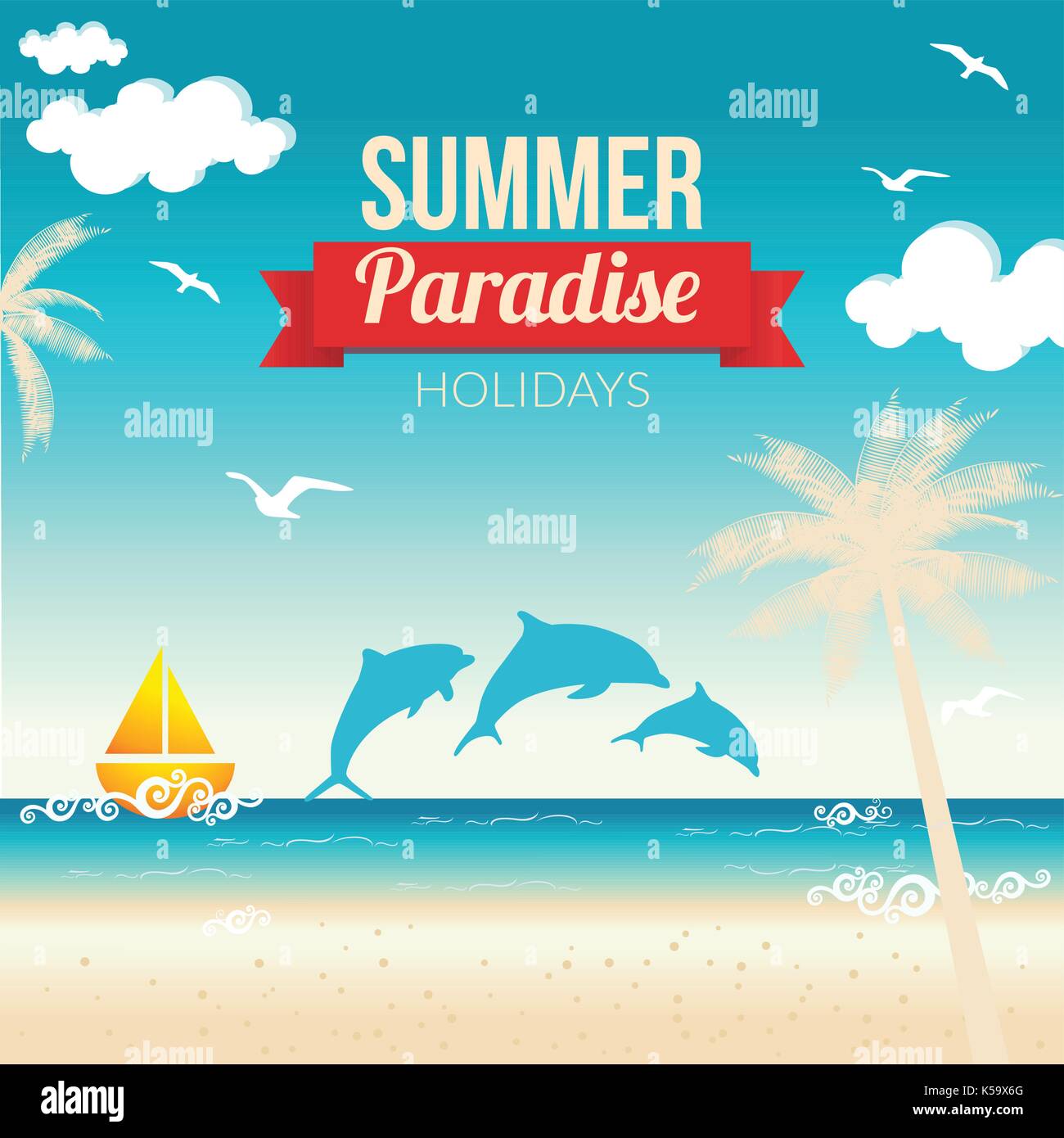 Summer Paradise Stock Vector