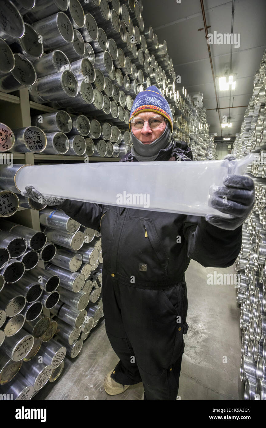 Denver, Colorado - Geoff Hargreaves, curator at the National Ice Core ...
