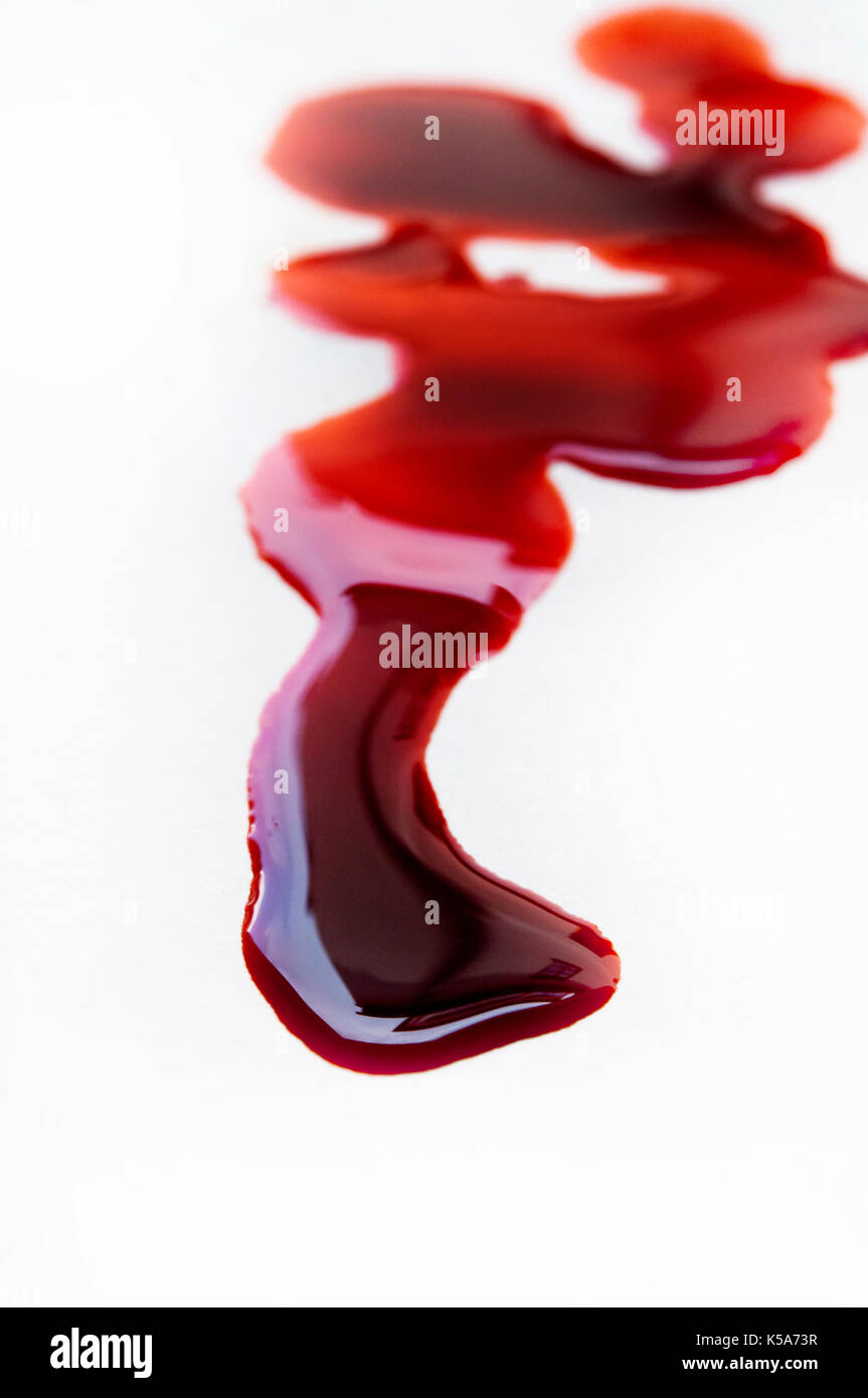 pool of blood isolated Stock Photo