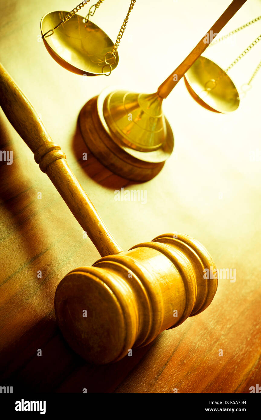 gavel and scales of justice, law concept Stock Photo Alamy