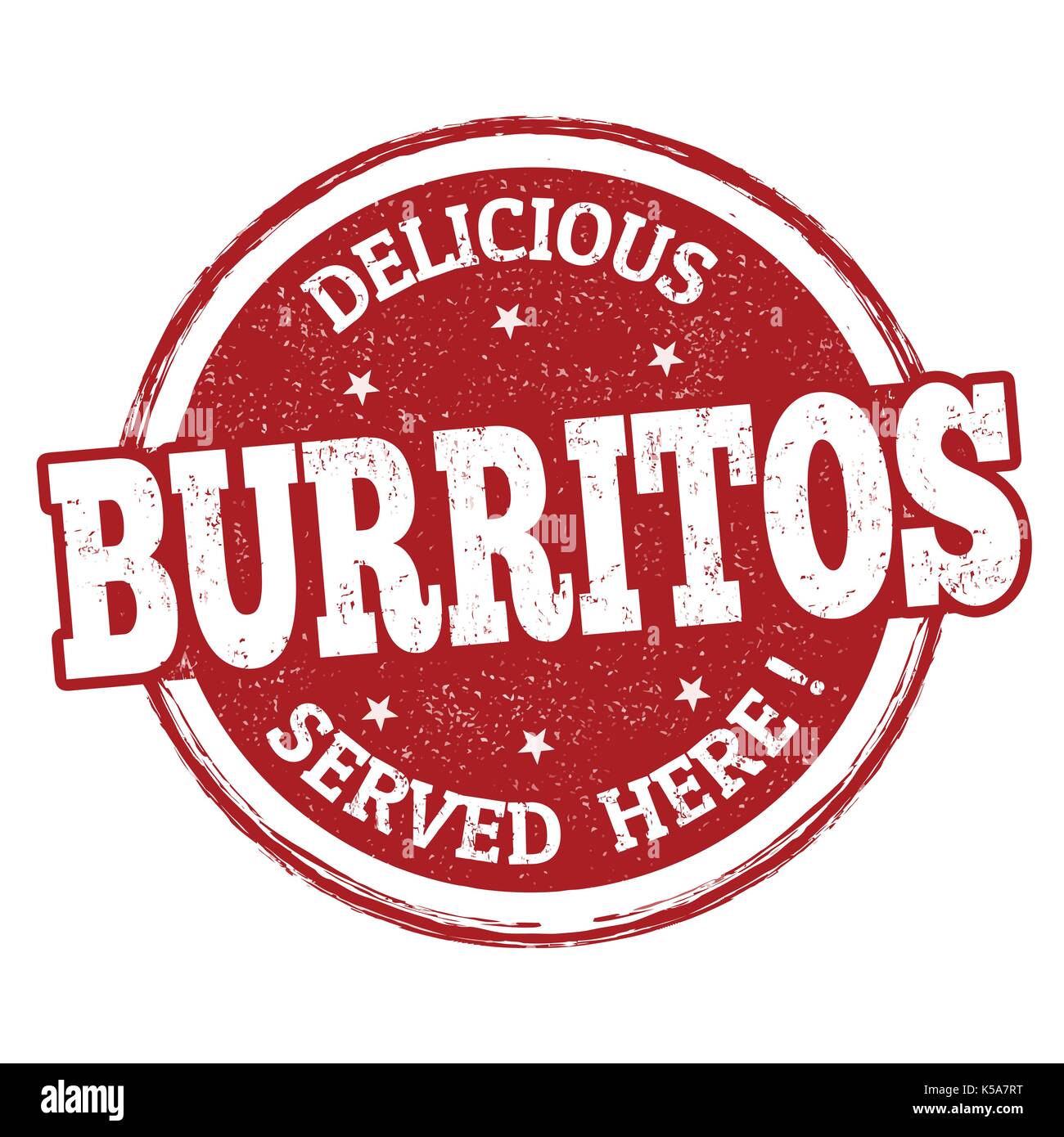 Burritos sign or stamp on white background, vector illustration Stock