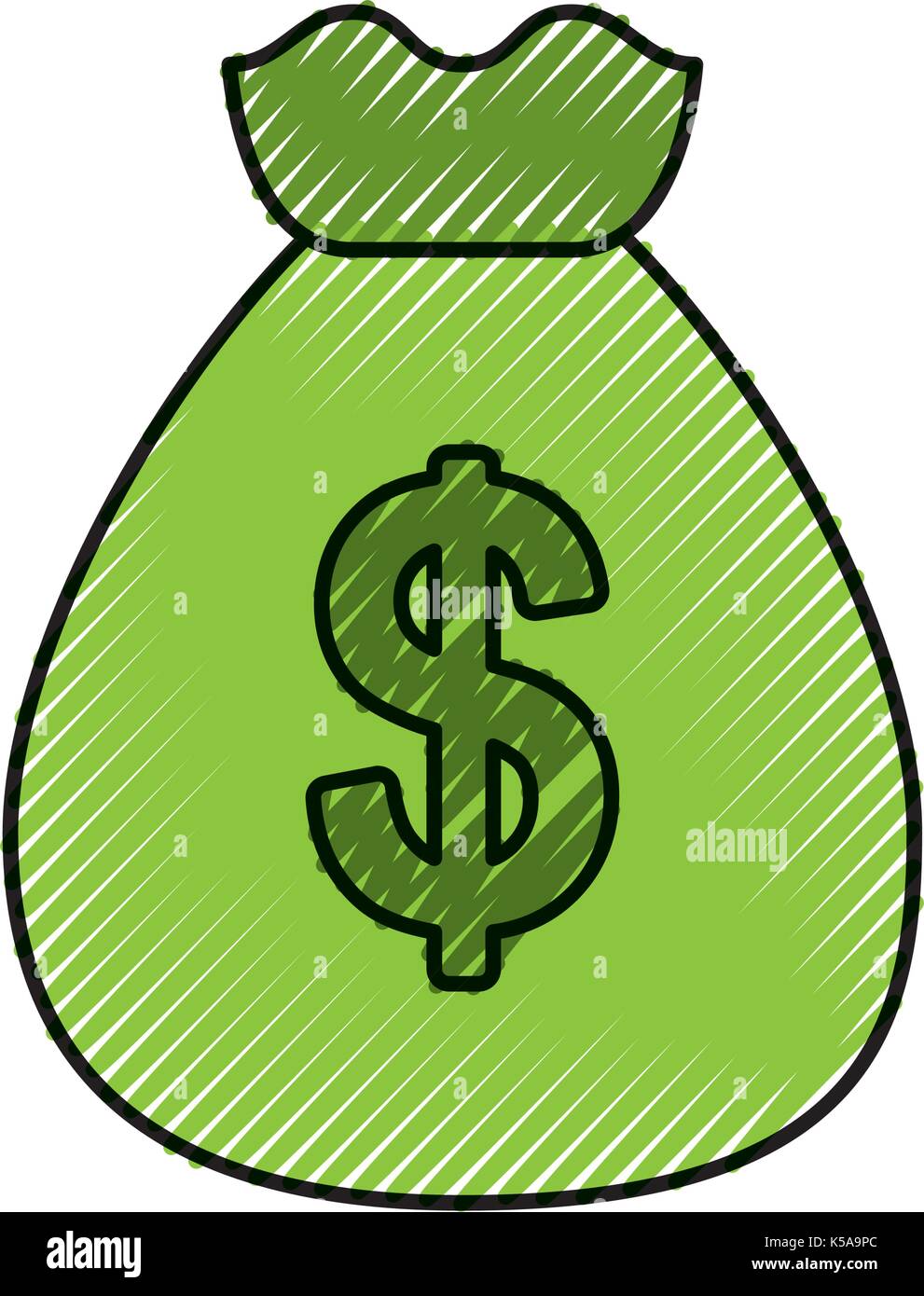 green bag of money dollar cash bank concept Stock Vector Image & Art ...