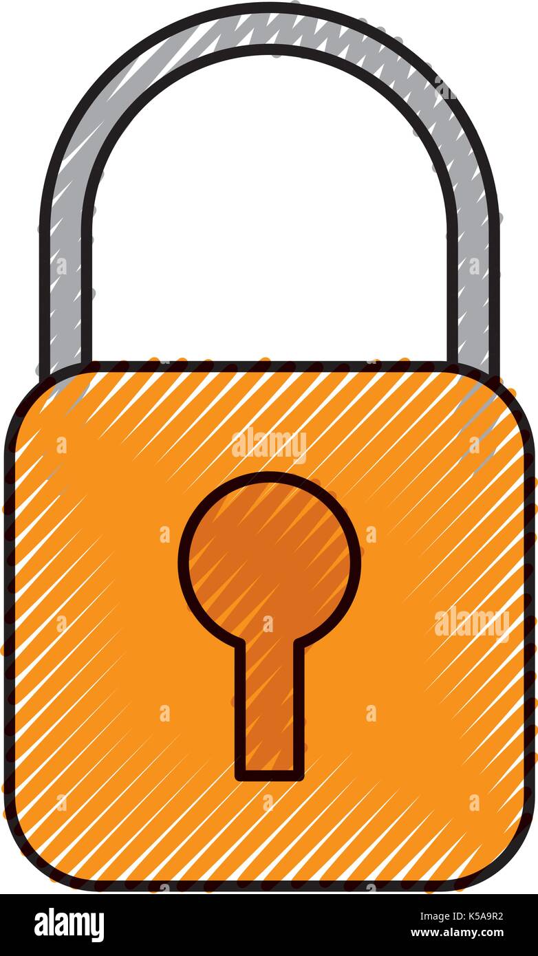 padlock security protection system information icon Stock Vector