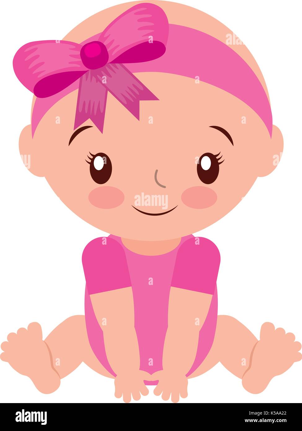 happy and smiling baby girl adorable Stock Vector Image & Art - Alamy