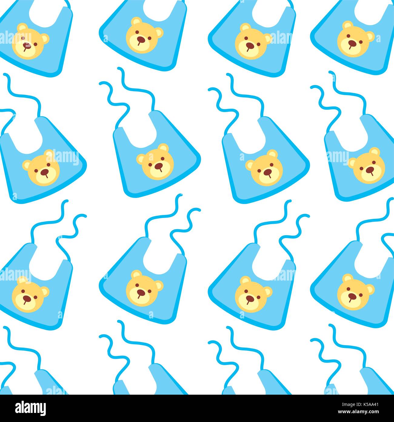 baby shower bib with bear seamless pattern design Stock Vector Image ...