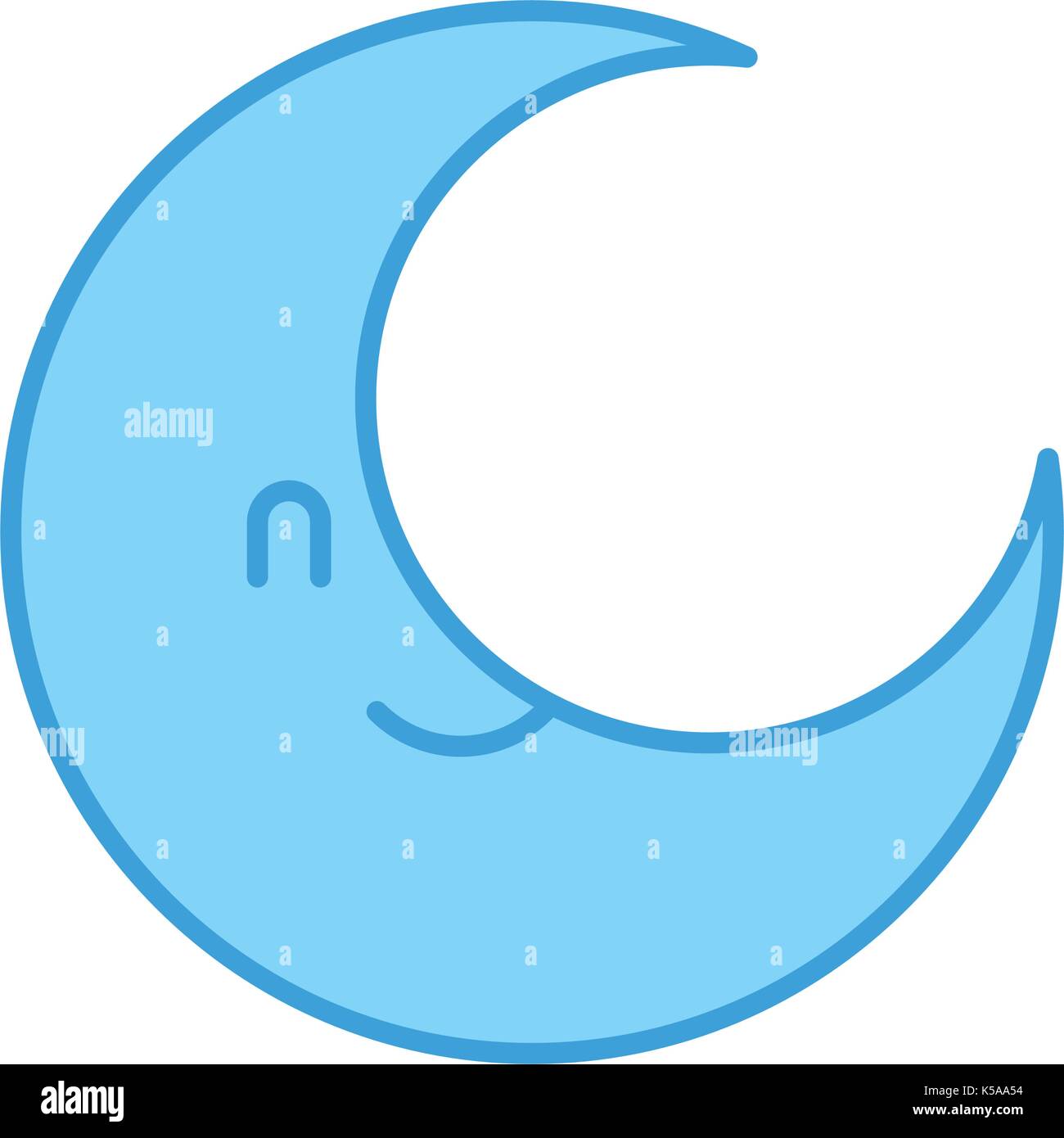 cute cartoon moon baby shower decoration Stock Vector