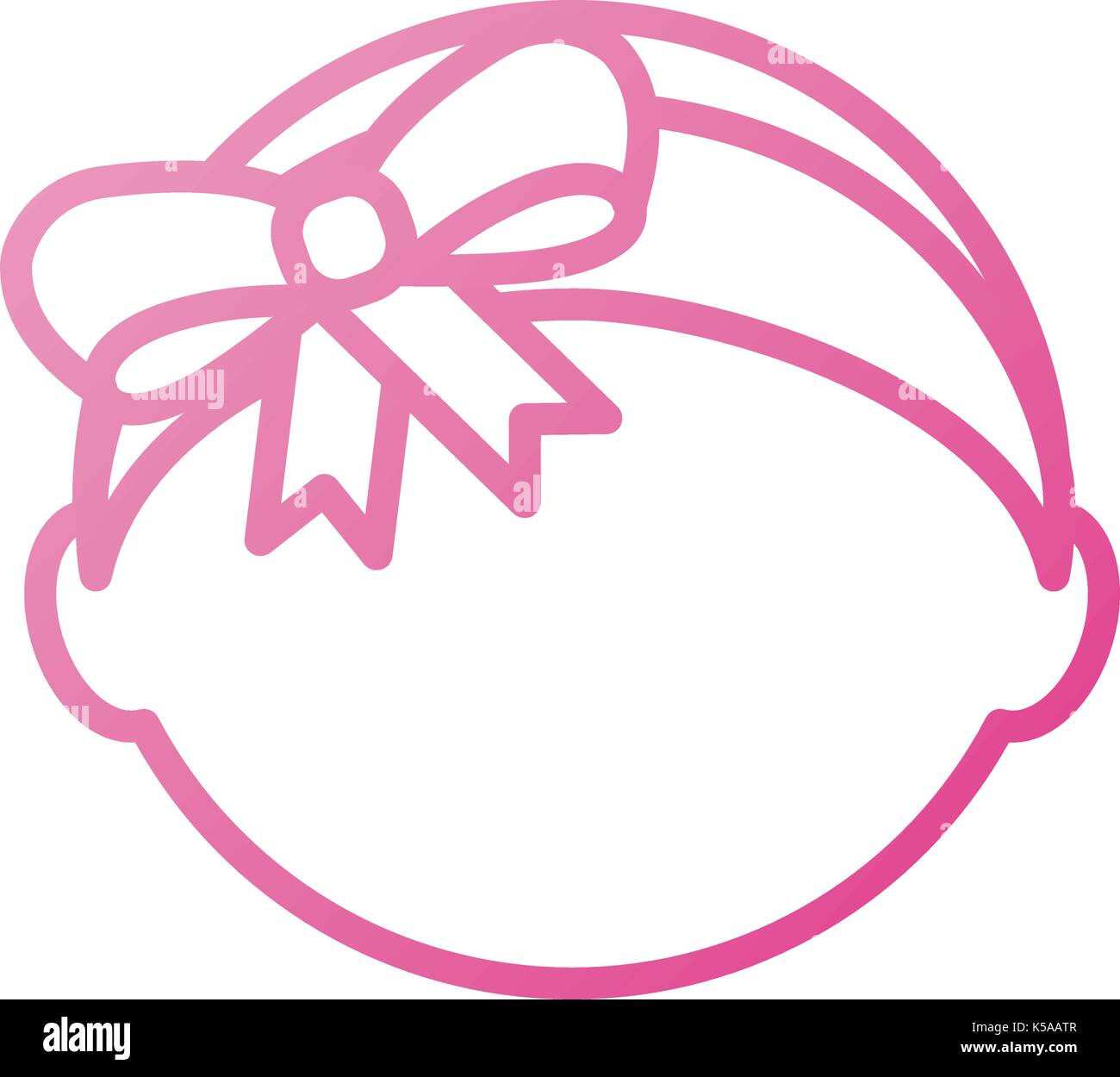 Premium Vector  Baby shower girl with diadem bow pink background