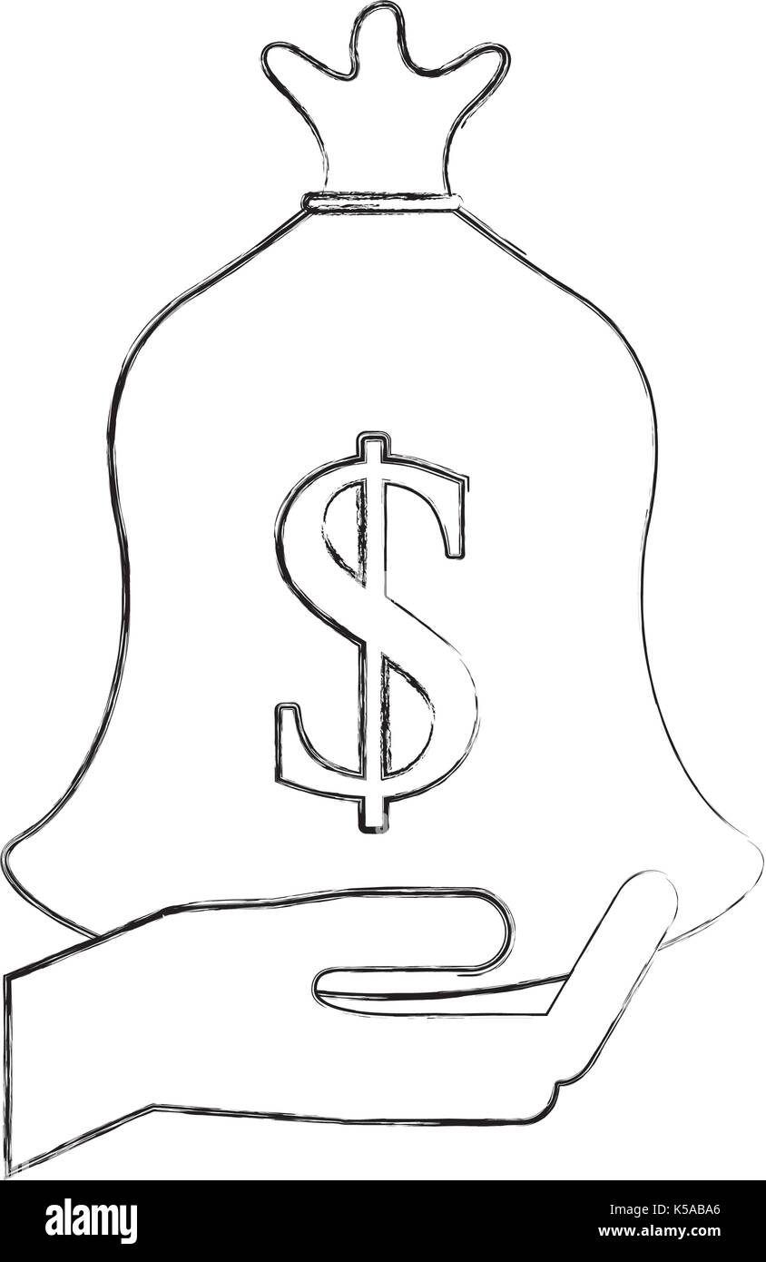 Man holding money bag Black and White Stock Photos & Images - Alamy