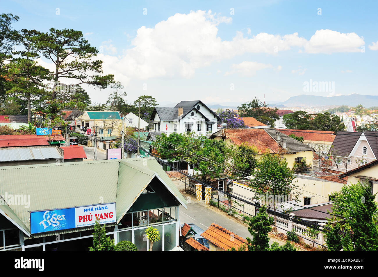Da Lat,Vietnam - Feb 22,2015: Da Lat urban scenery in summer,Vietnam. Stock Photo