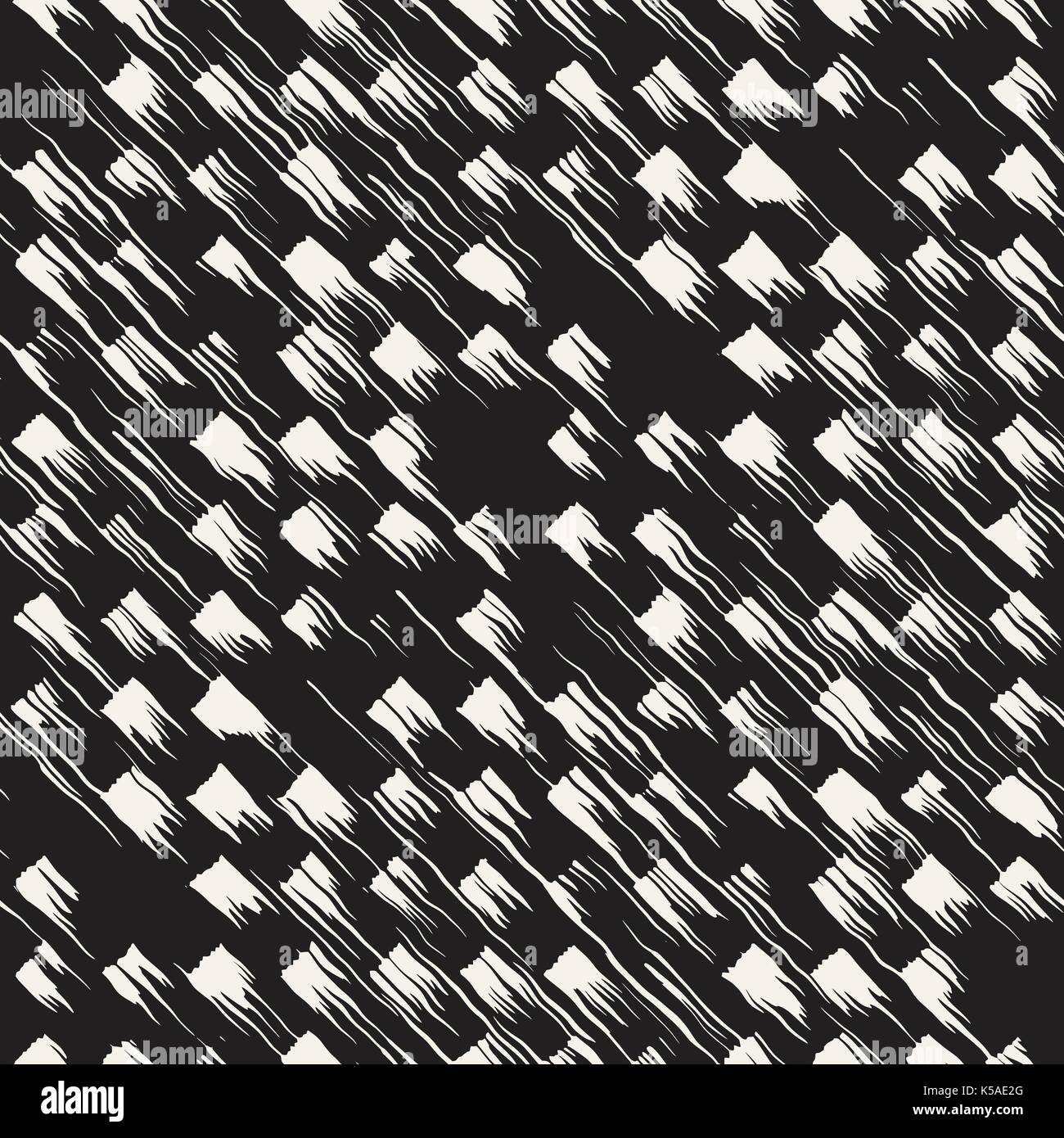 Vector seamless pattern with brush stripes and strokes. Black and white ...