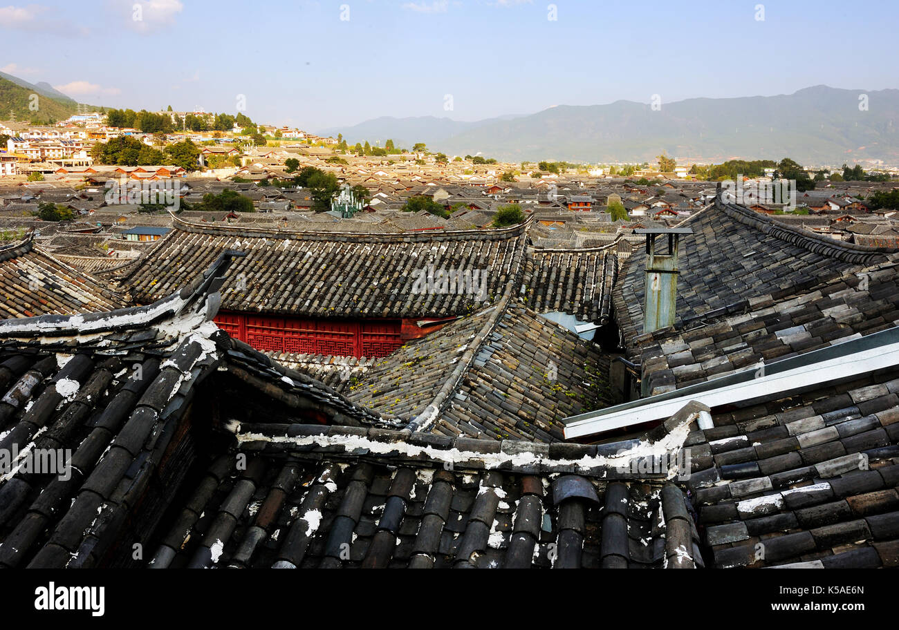 Lijiang ancient town scenery in Yunnan province,China. Stock Photo