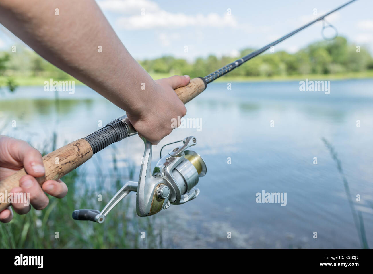 Boy and rod hi-res stock photography and images - Alamy