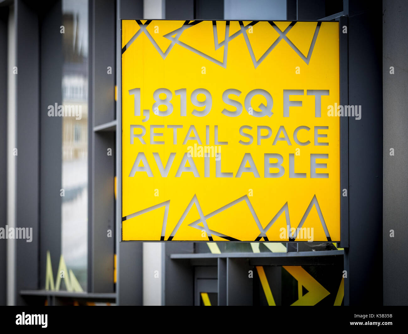 Eye-catching Property for Rent Sign near Kings Cross in London UK Stock Photo