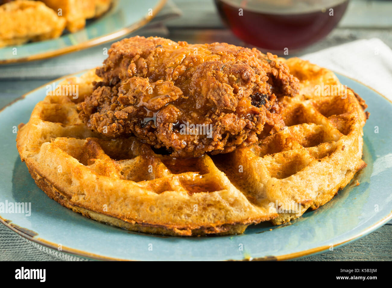 Chicken And Waffles High Resolution Stock Photography And Images Alamy