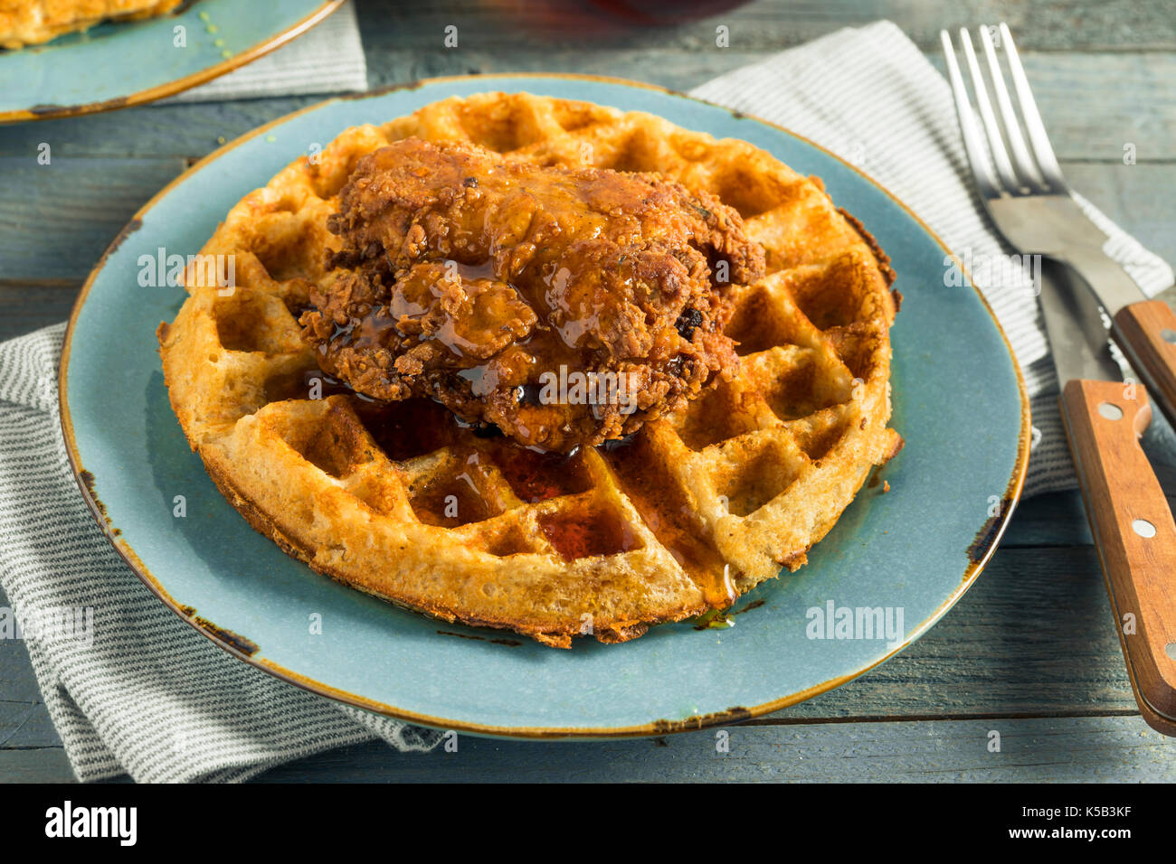 Chicken And Waffles High Resolution Stock Photography And Images Alamy