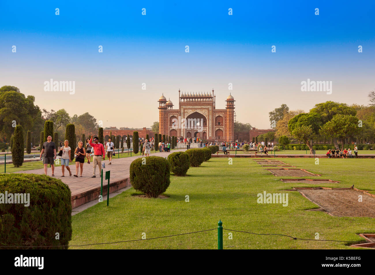 India,Taj Mahal, Agra,Uttar Pradesh, Stock Photo