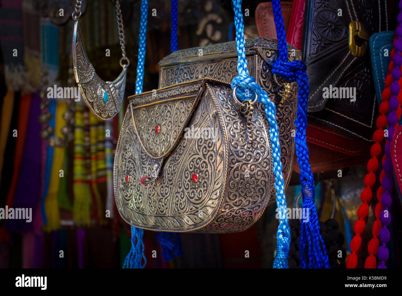 traditional handmade moroccan bag in a Street moroccan market Stock Photo -  Alamy