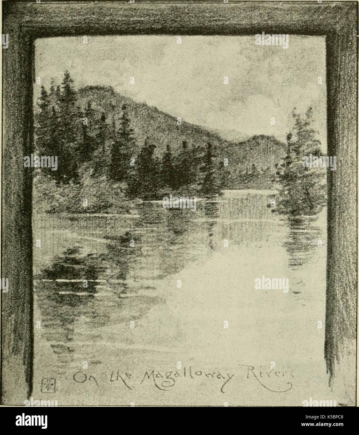 'Down east latch strings; or Seashore, lakes and mountains by the Boston & Maine railroad. Descriptive of the tourist region of New England' (1887) Stock Photo