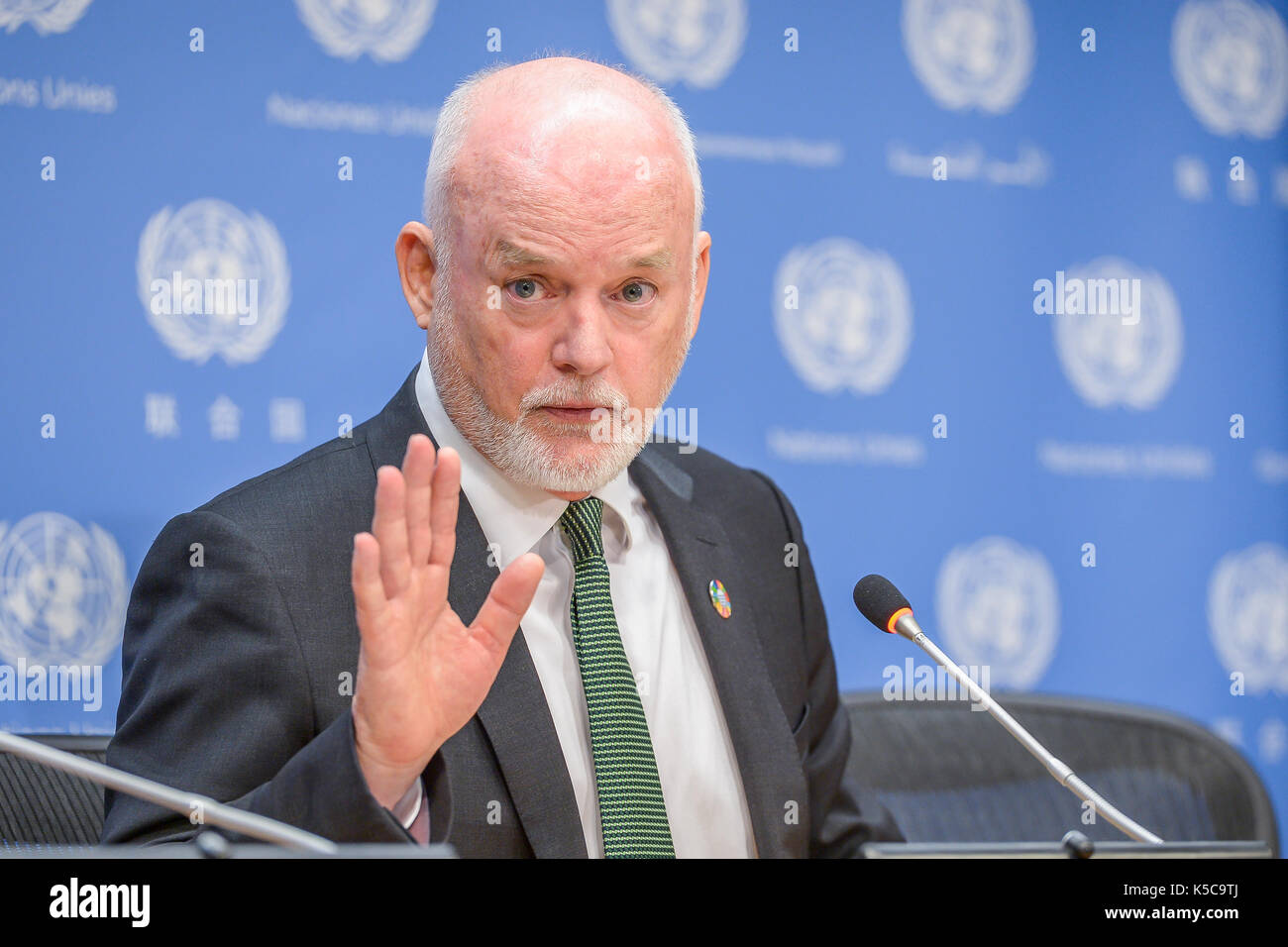 New York, United States. 08th Sep, 2017. Peter Thomson, outgoing